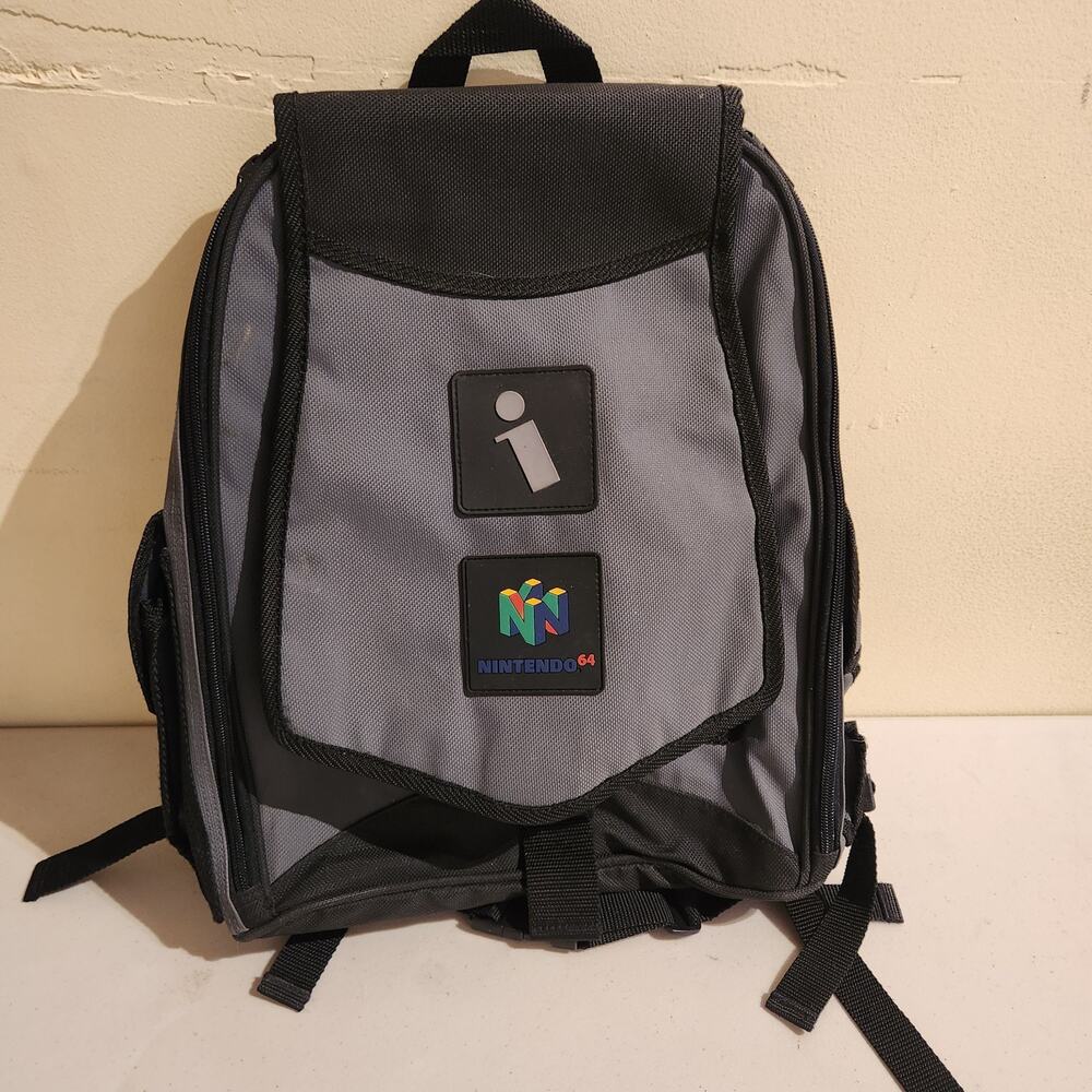 Vintage 1990s Interact Console Nintendo 64 N64 Grey Backpack